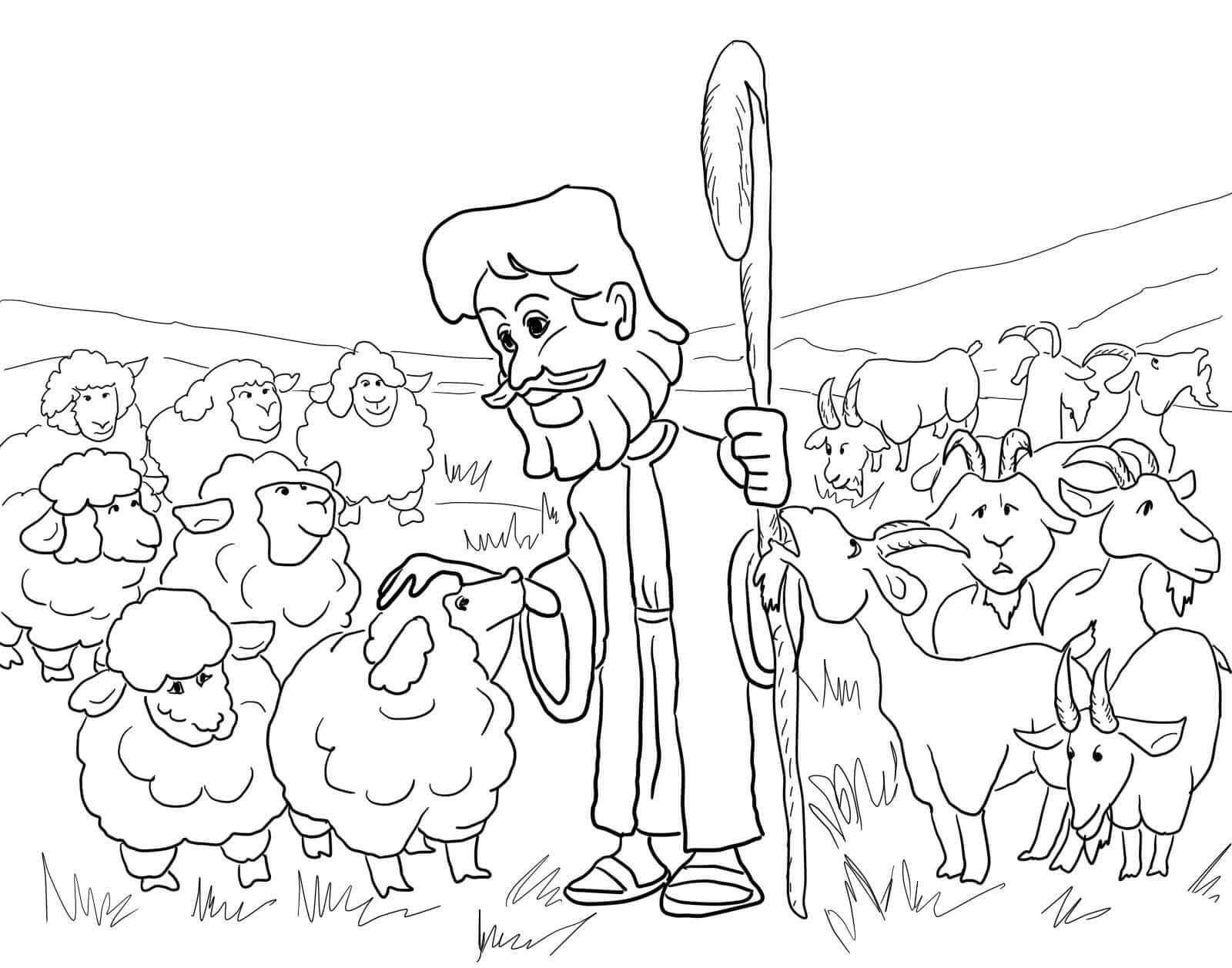 Afbeelding Het verloren schaap afdrukbaar