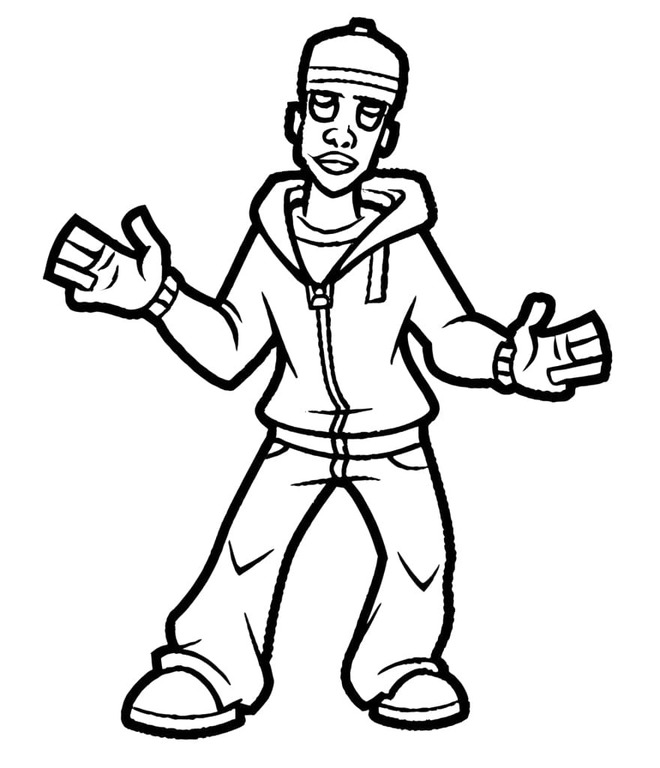 Afbeelding Hip Hop Dans afdrukbaar