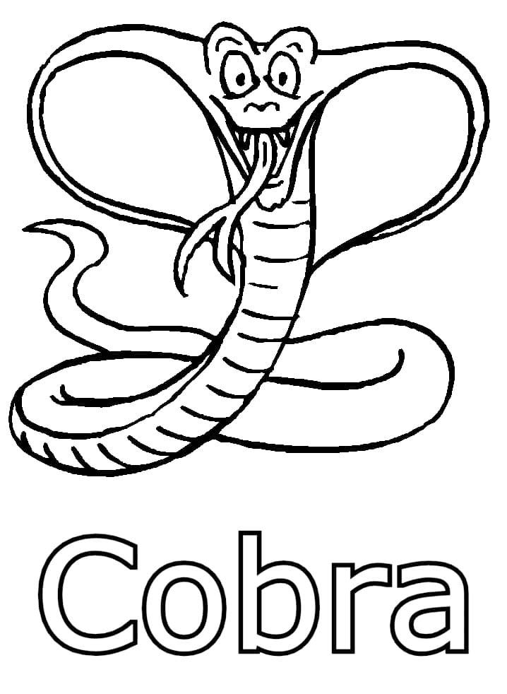 Cobra Slang afdrukbaar voor kinderen