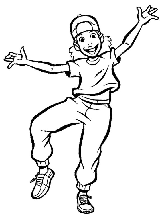 Hip Hop Dans gratis printbaar voor kinderen