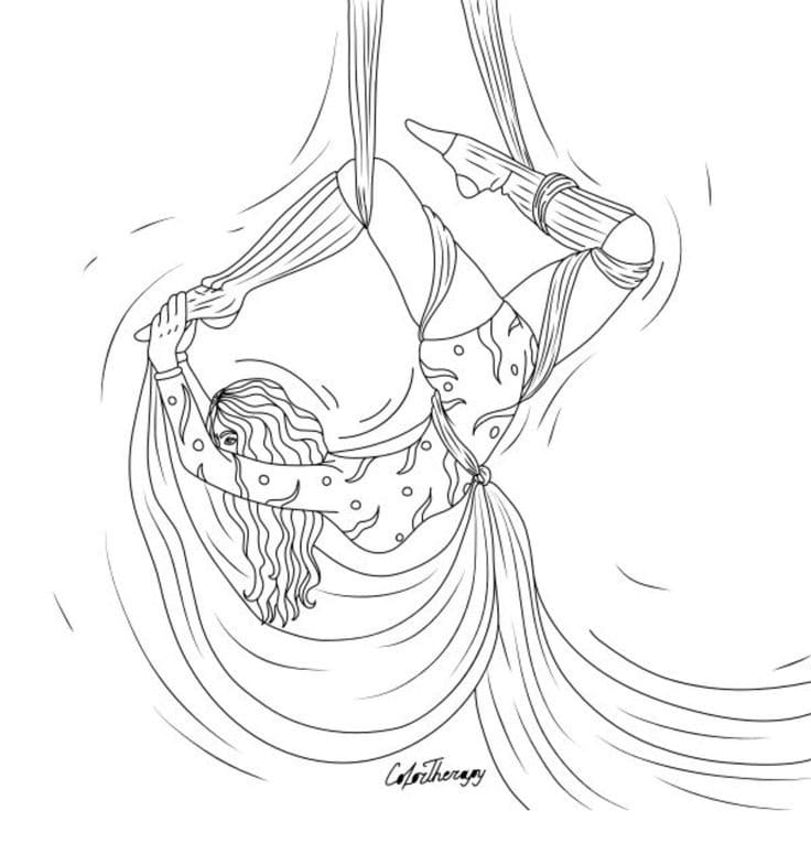 Tekenen Acrobat gratis afdrukbaar
