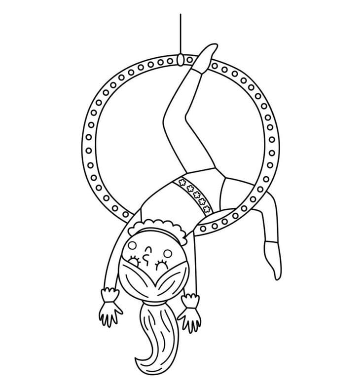 Tekenen Acrobat gratis voor kinderen