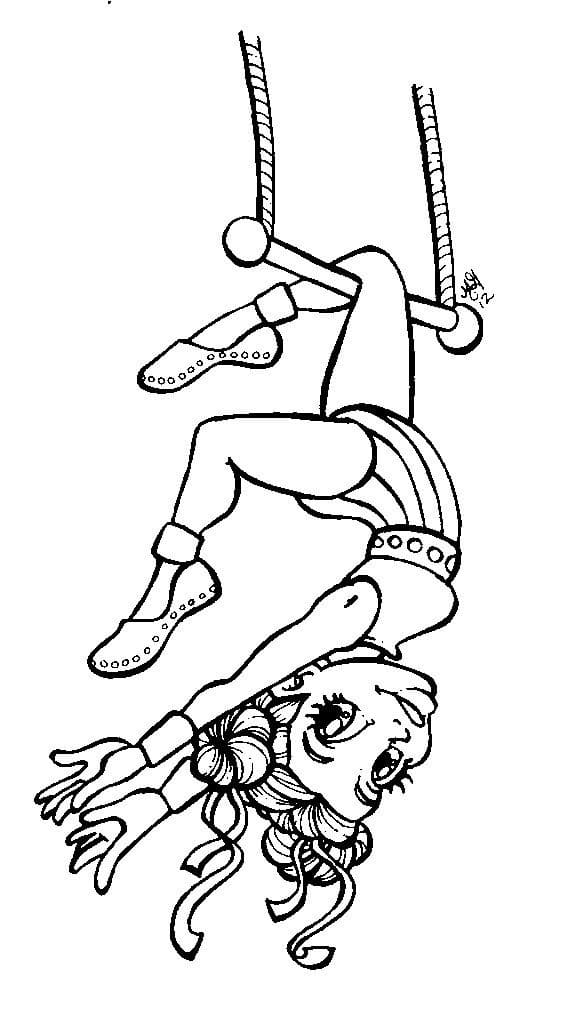 Tekenen Acrobat voor kinderen