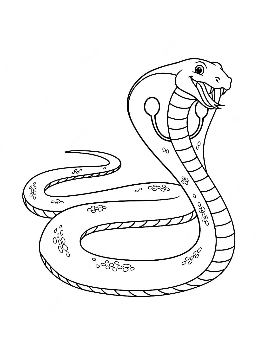 Tekenen Afbeelding Cobra Slang