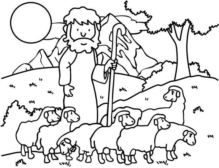 Tekenen afbeelding Het verloren schaap