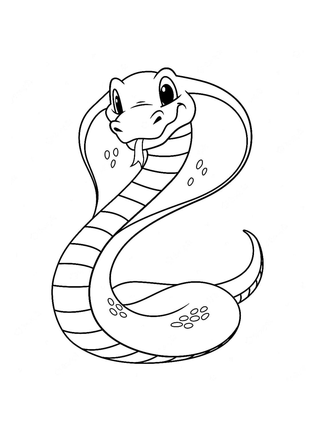 Tekenen Cobra Slang basis