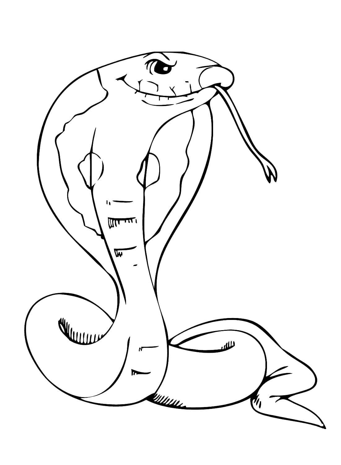 Tekenen Cobra Slang gratis