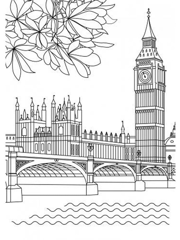 Tekenen de Big Ben in London Engeland