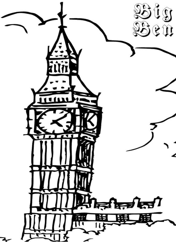 Tekenen de Big Ben in London