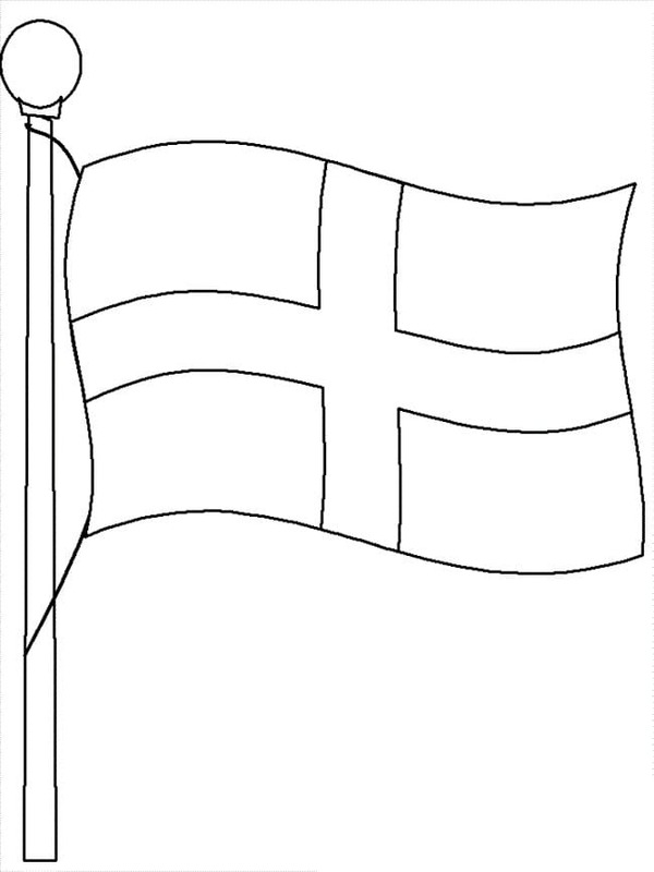 Tekenen Engeland vlag afdrukbare