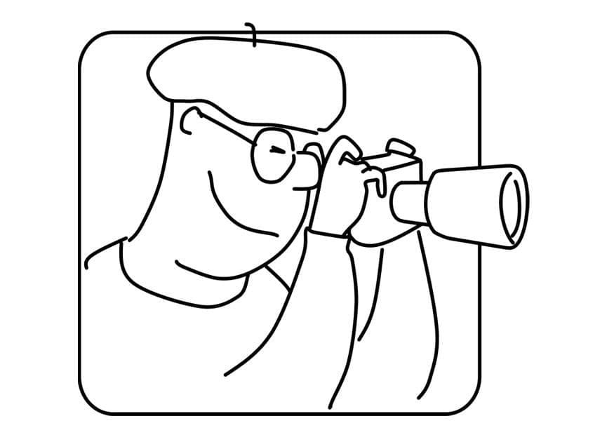Tekenen Fotograaf afdrukbaar