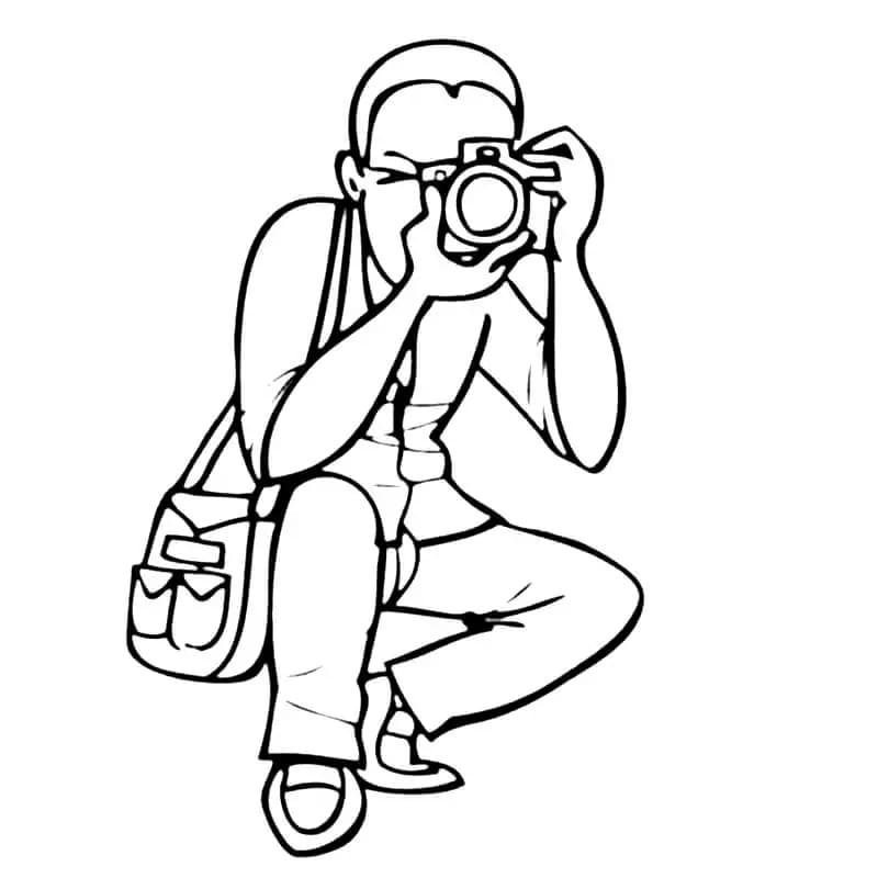 Tekenen Fotograaf eenvoudig