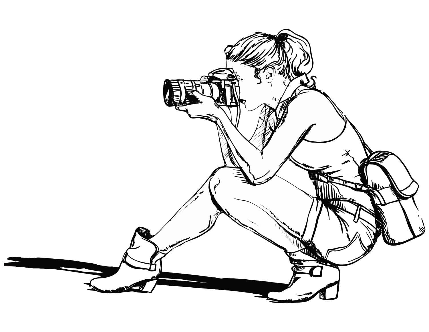 Tekenen Fotograaf gratis