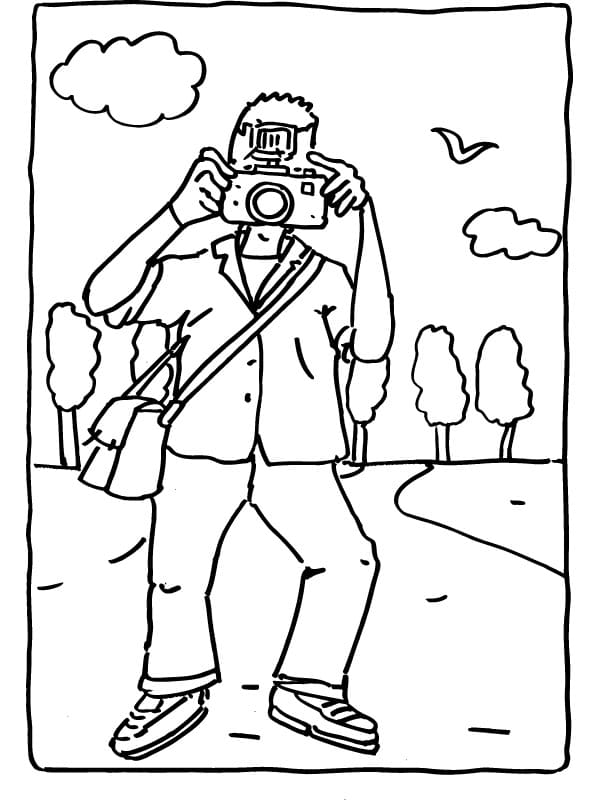 Tekenen Fotograaf gratis simpel