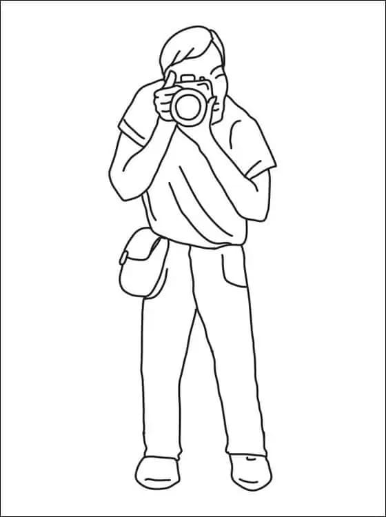 Tekenen Fotograaf gratis voor kinderen