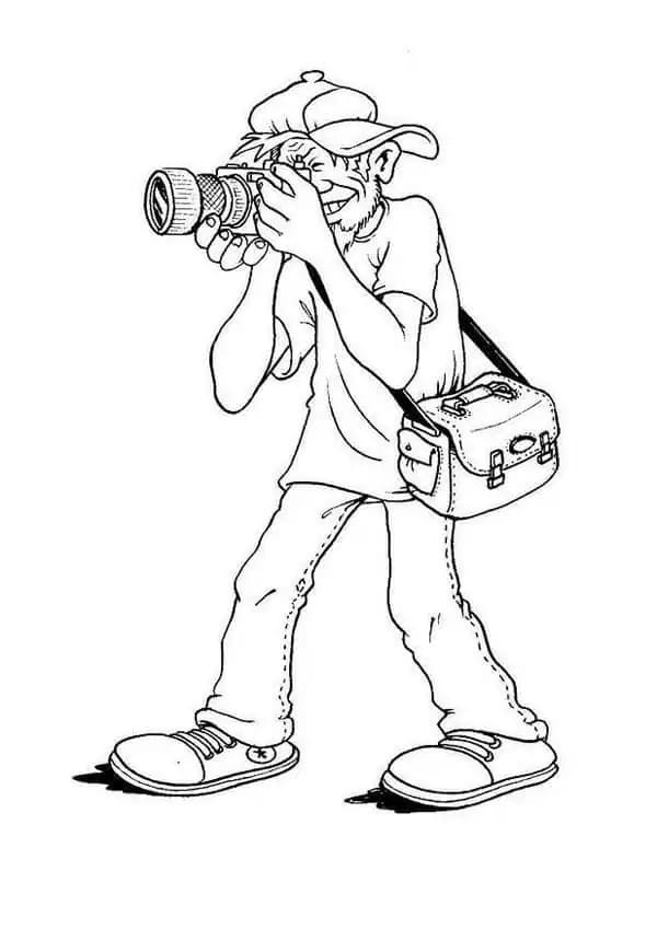 Tekenen Fotograaf simpel