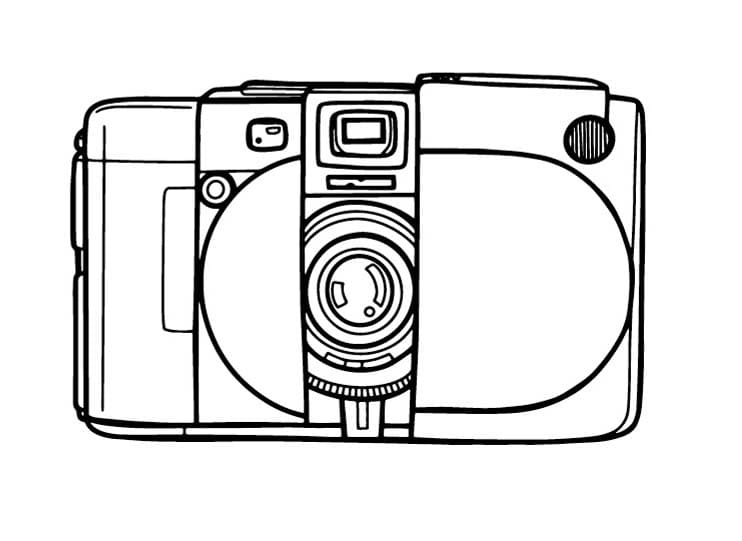 Tekenen Fototoestel afdrukbaar