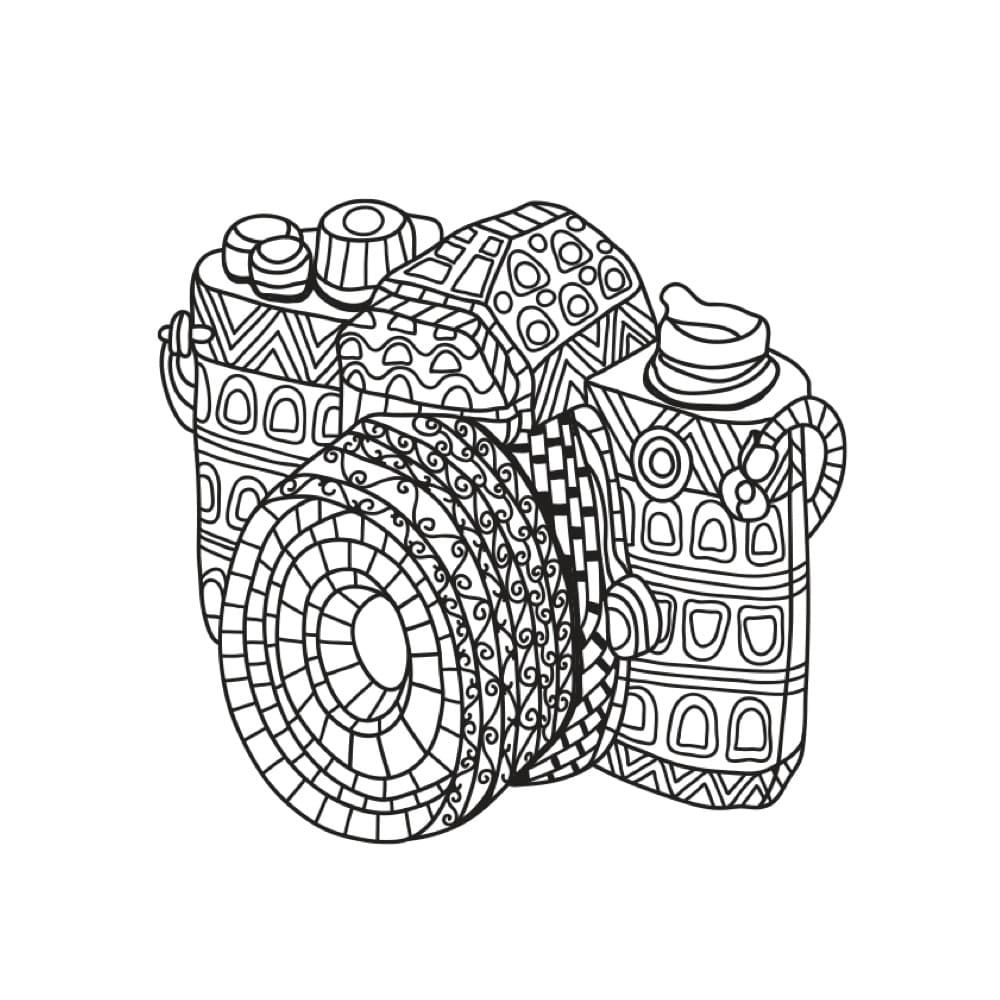 Tekenen Fototoestel Mandala