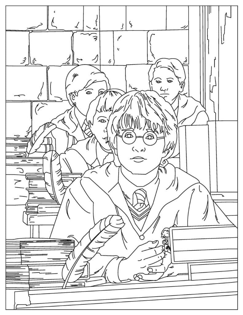 Tekenen Harry Potter gratis voor kinderen