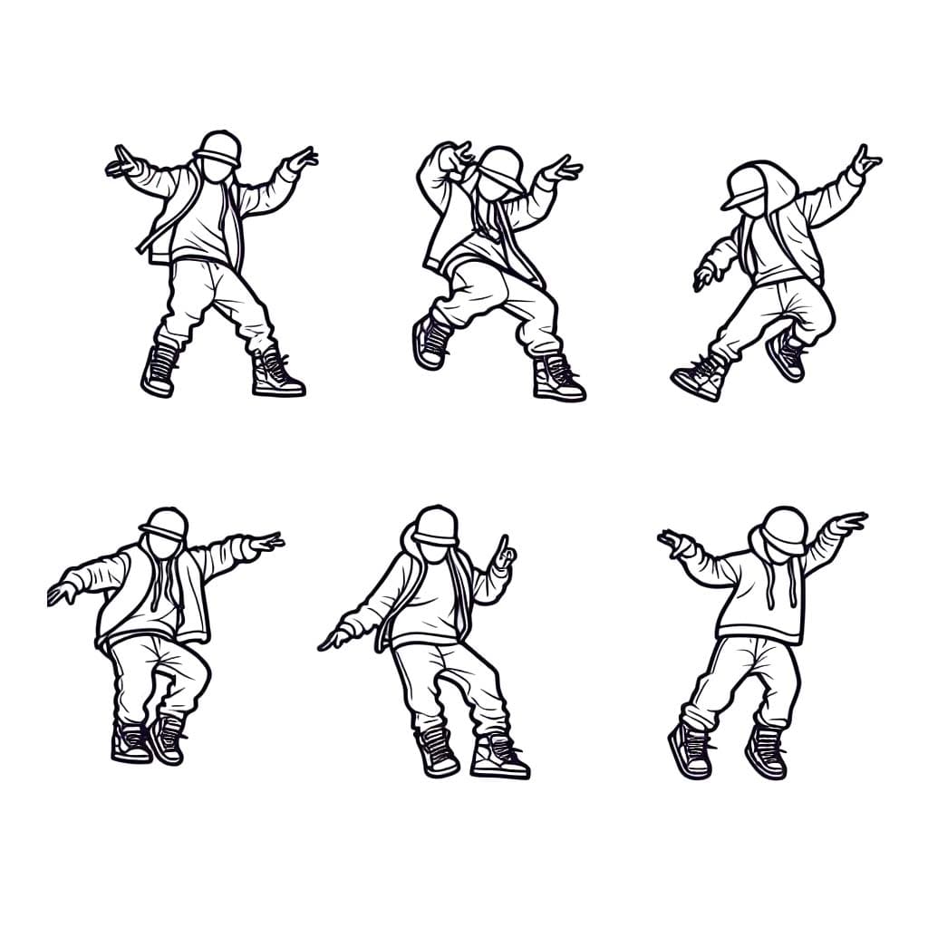 Tekenen Hip Hop Dans 6