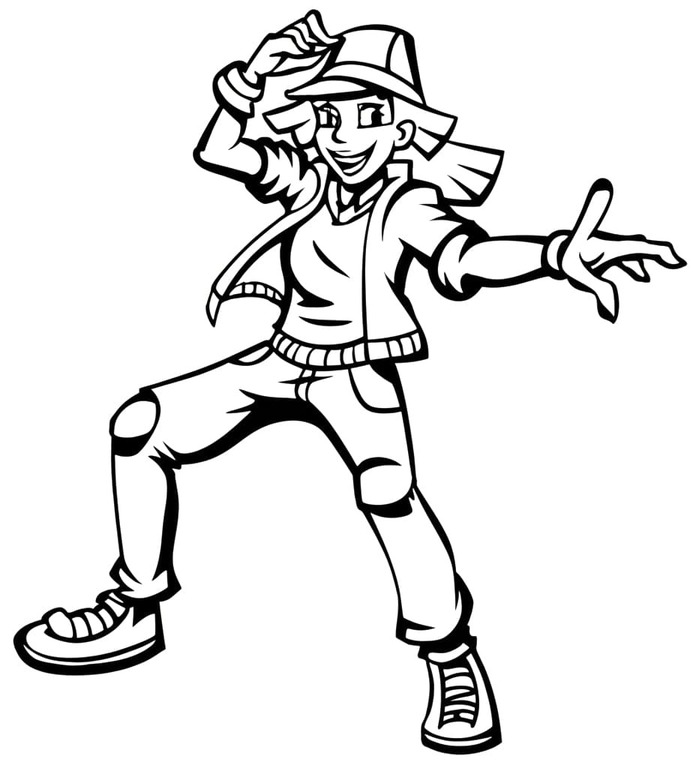 Tekenen Hip Hop Dans basis bij kinderen