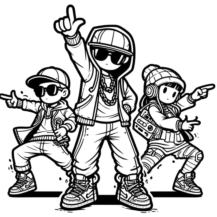 Tekenen Hip Hop Dans eenvoudig