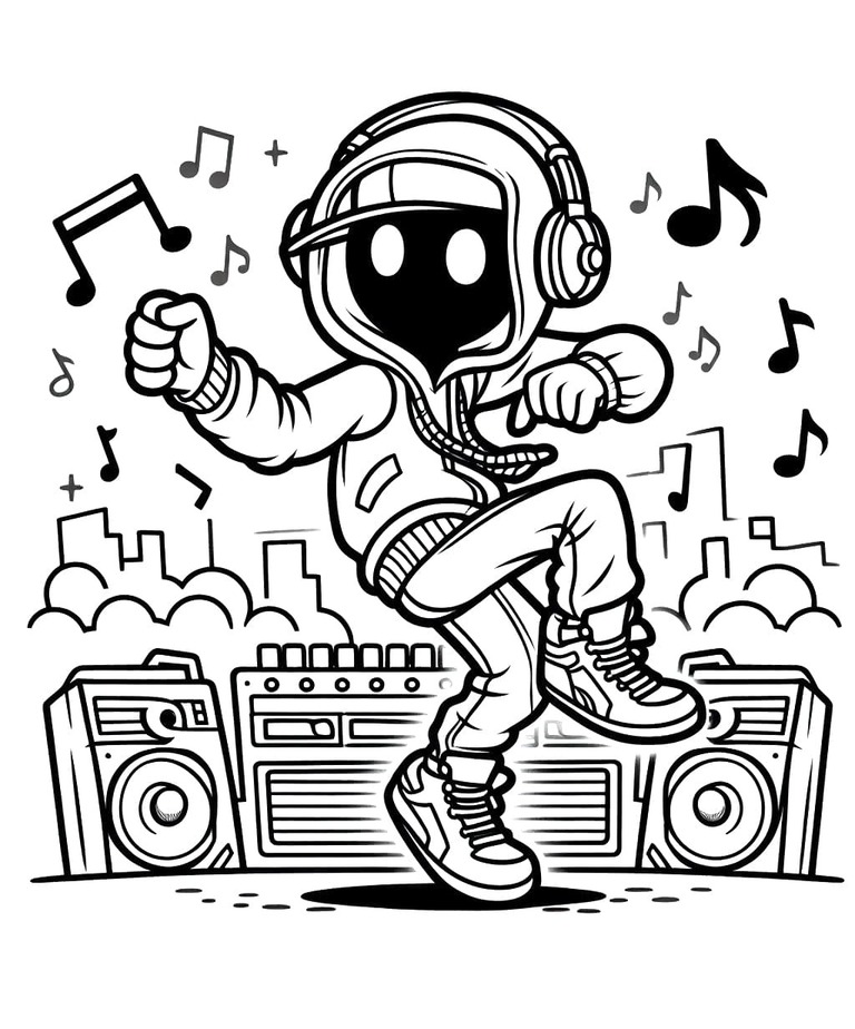 Tekenen Hip Hop Dans simpel