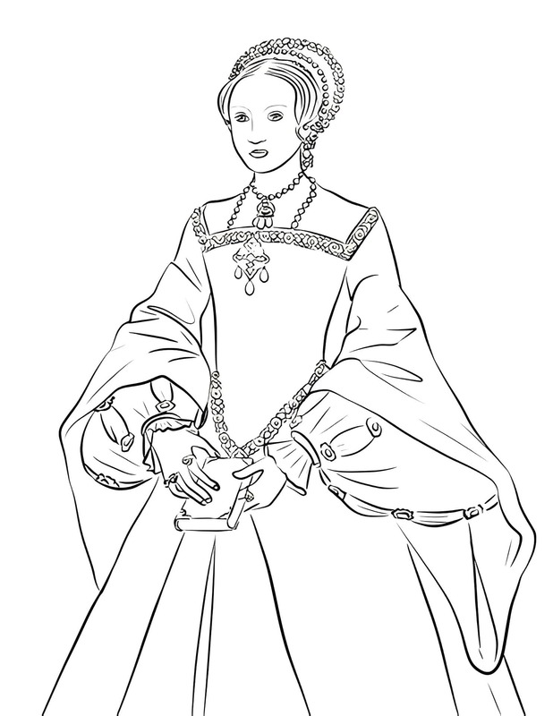 Tekenen koningin Elizabeth I