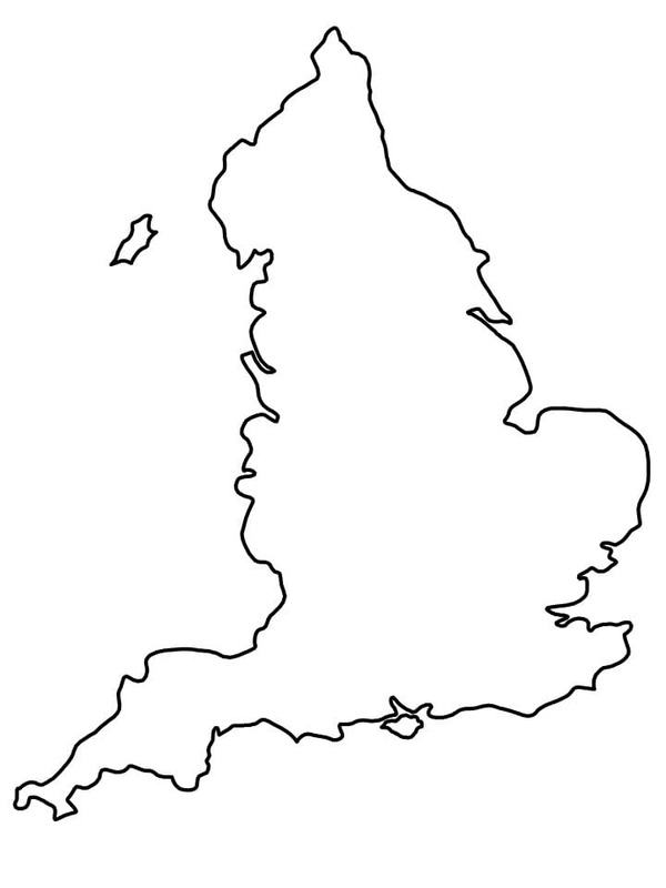 Tekenen overzicht kaart van Engeland