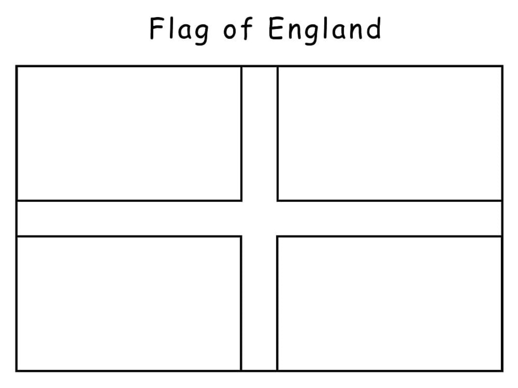 Tekenen vlag van Engeland