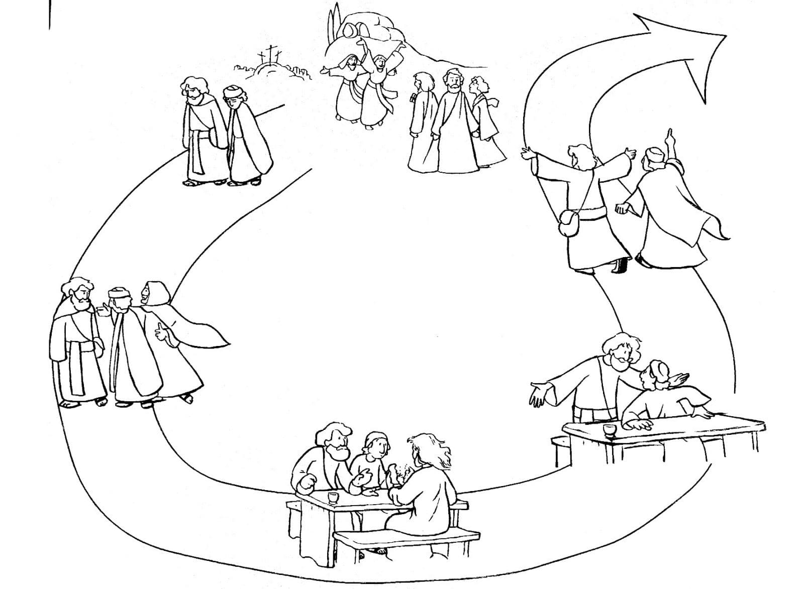 Tekening van Emmaüs 11