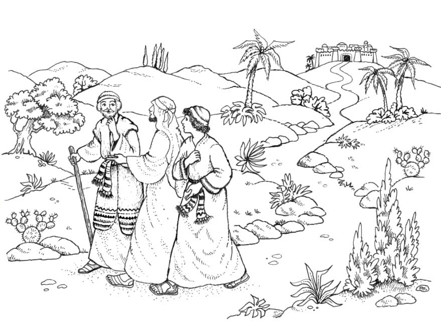 Tekening van Emmaüs 14