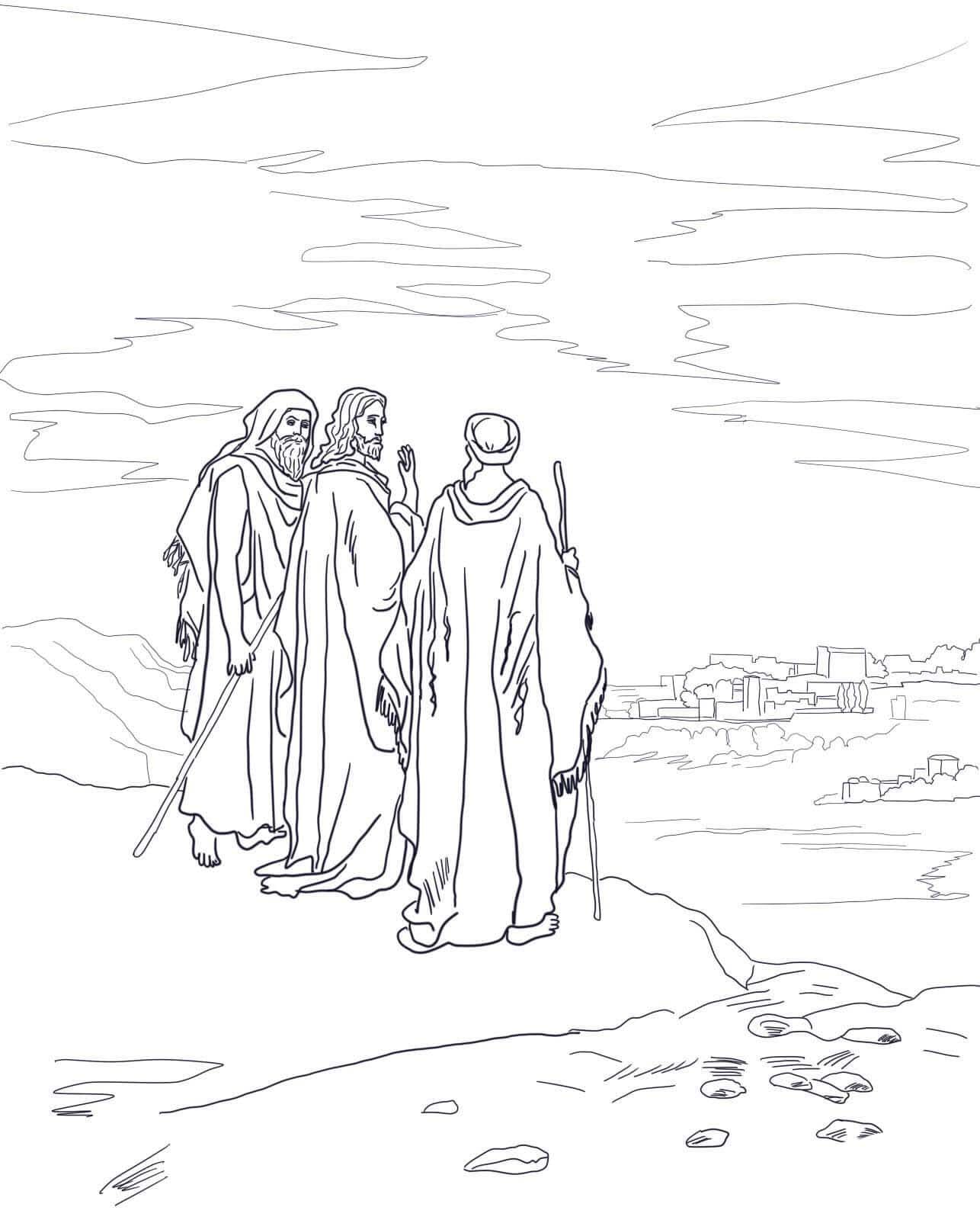 Tekening van Emmaüs 3