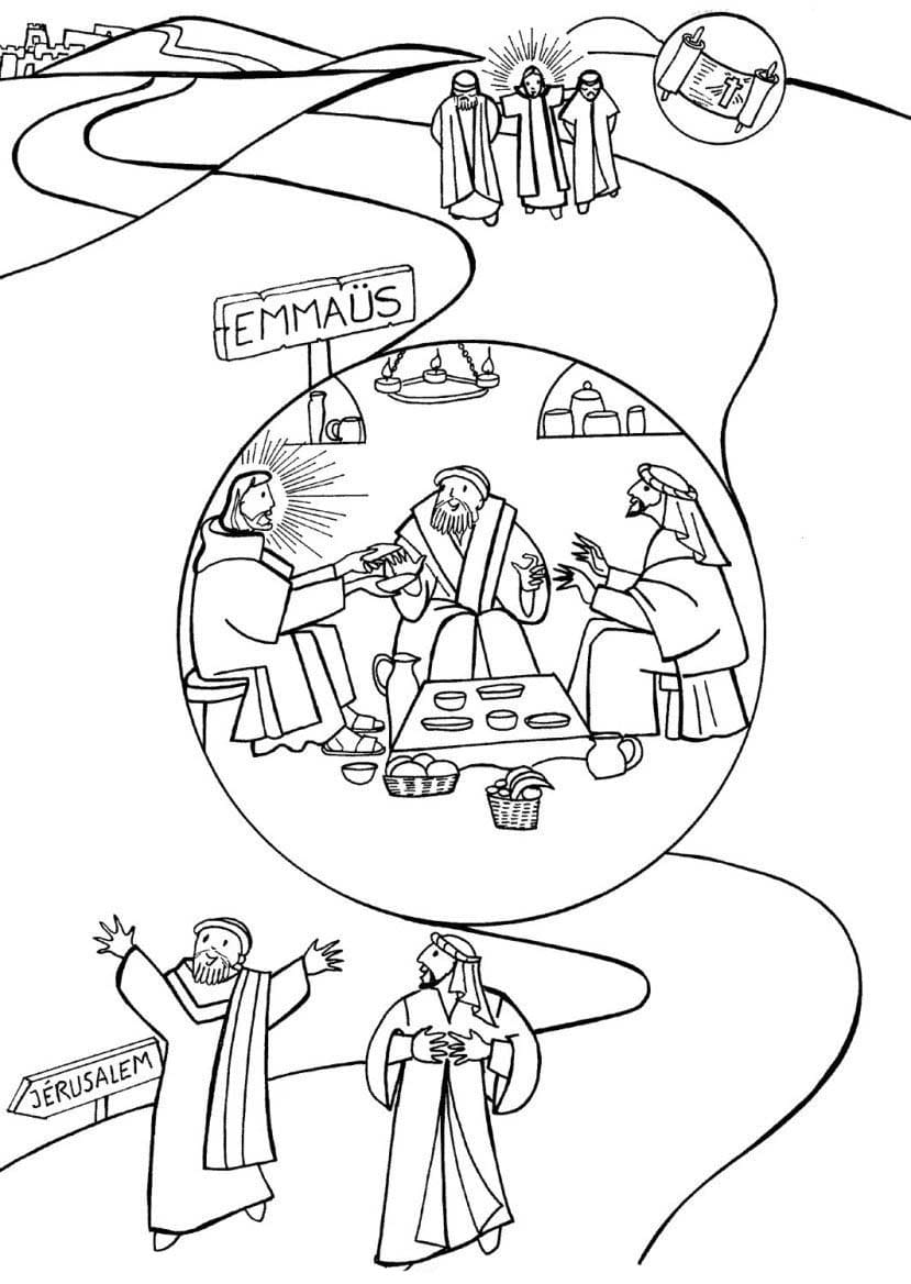 Tekening van Emmaüs 6
