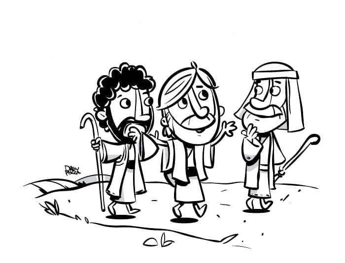 Tekening van Emmaüs 7