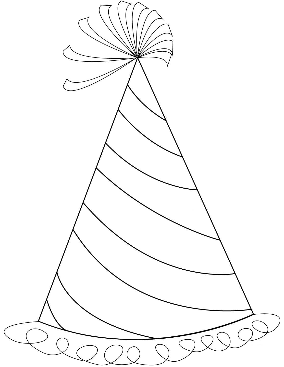 Tekening van Feesthoed eenvoudig