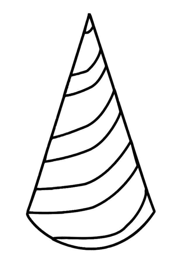 Tekening van Feesthoed simpel