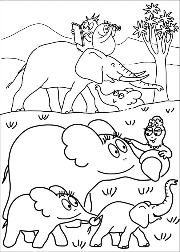 Barbapapa afdrukbare simpel