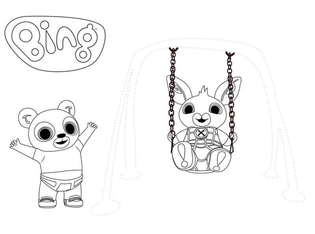 Bing Bunny gratis afdrukbare basis