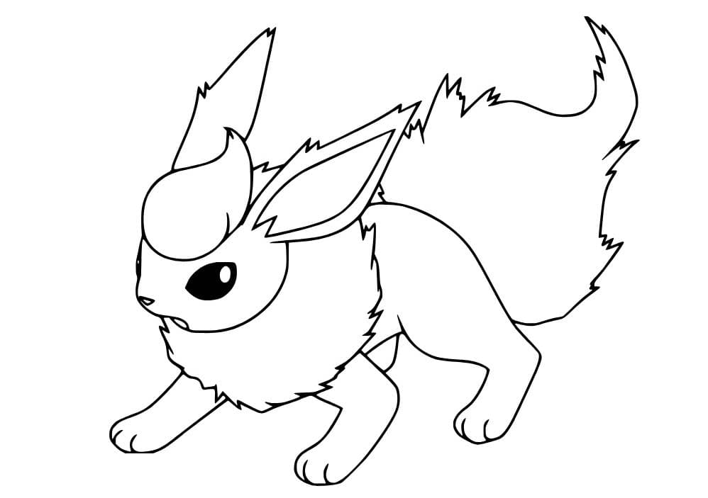 Flareon afdrukbaar voor kinderen