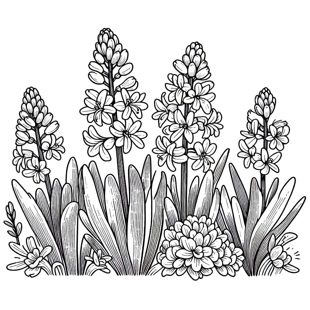 Hyacinth afdrukbaar voor kinderen