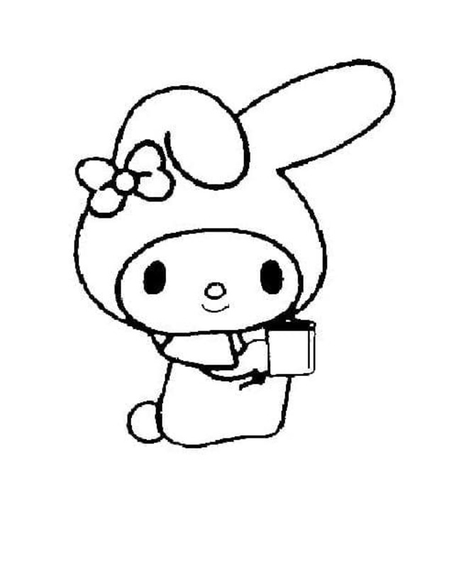 My Melody afdrukbare eenvoudig