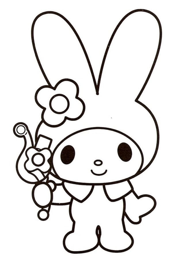 My Melody afdrukbare simpel