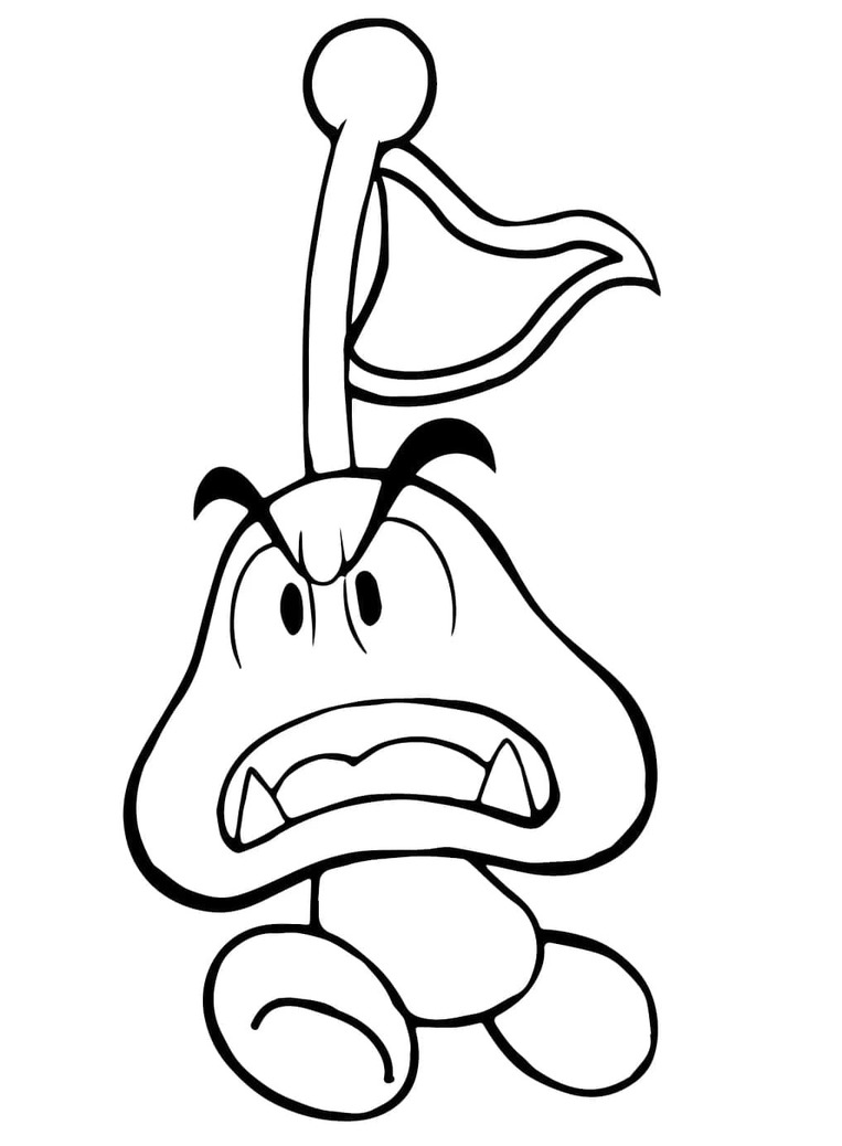 Paddenstoel Goomba grappig