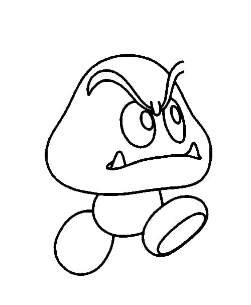 Paddenstoel Goomba gratis voor kinderen