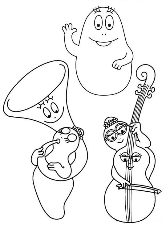 Tekenen Barbapapa afdrukbare basis