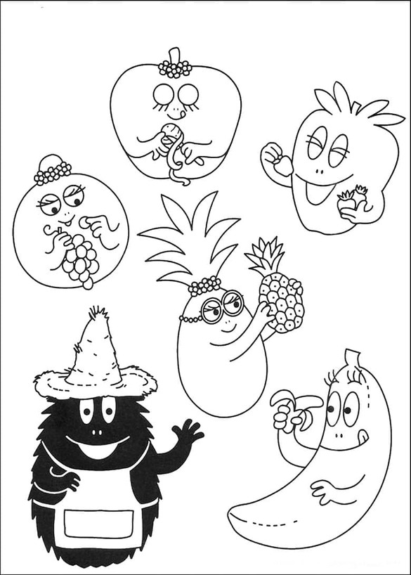 Tekenen Barbapapa gratis afdrukbare basis