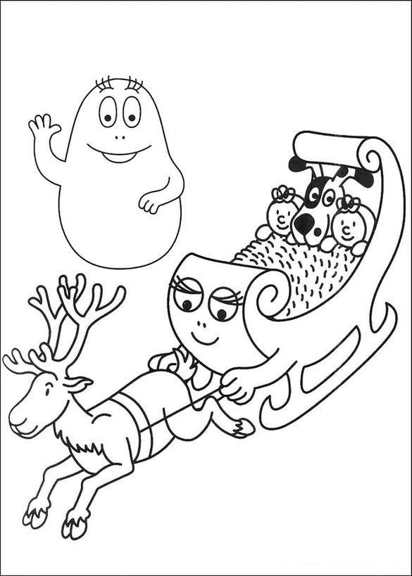 Tekenen Barbapapa gratis afdrukbare eenvoudig