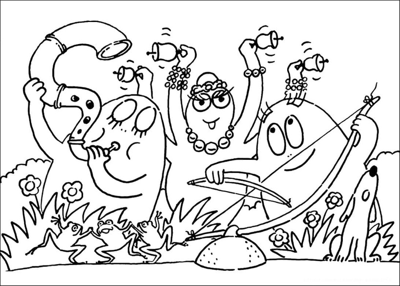 Tekenen Barbapapa gratis basis
