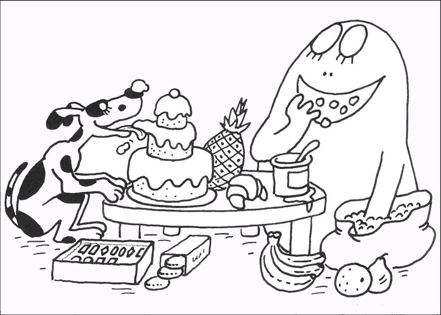 Tekenen Barbapapa gratis eenvoudig